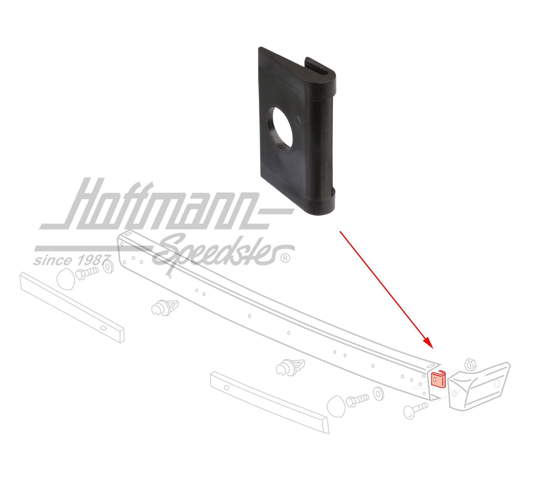 Distanziatore, angolo paraurti, anteriore | 251 807 133 | 370-2200-20