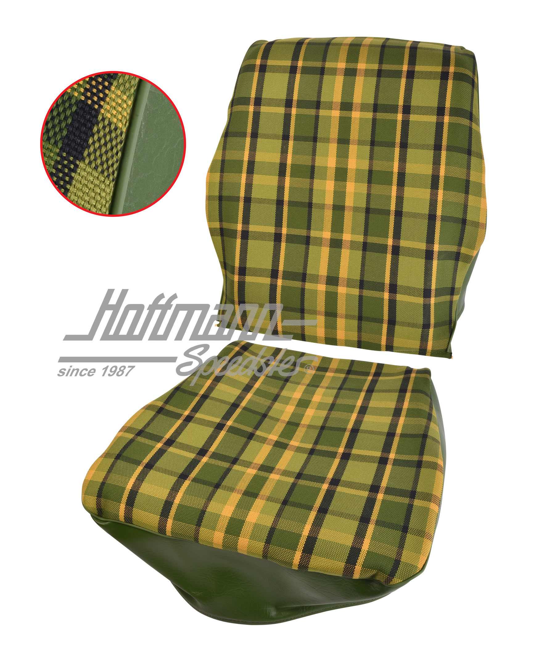Coprisedile, Westfalia, verde/giallo, 74-79                                                         