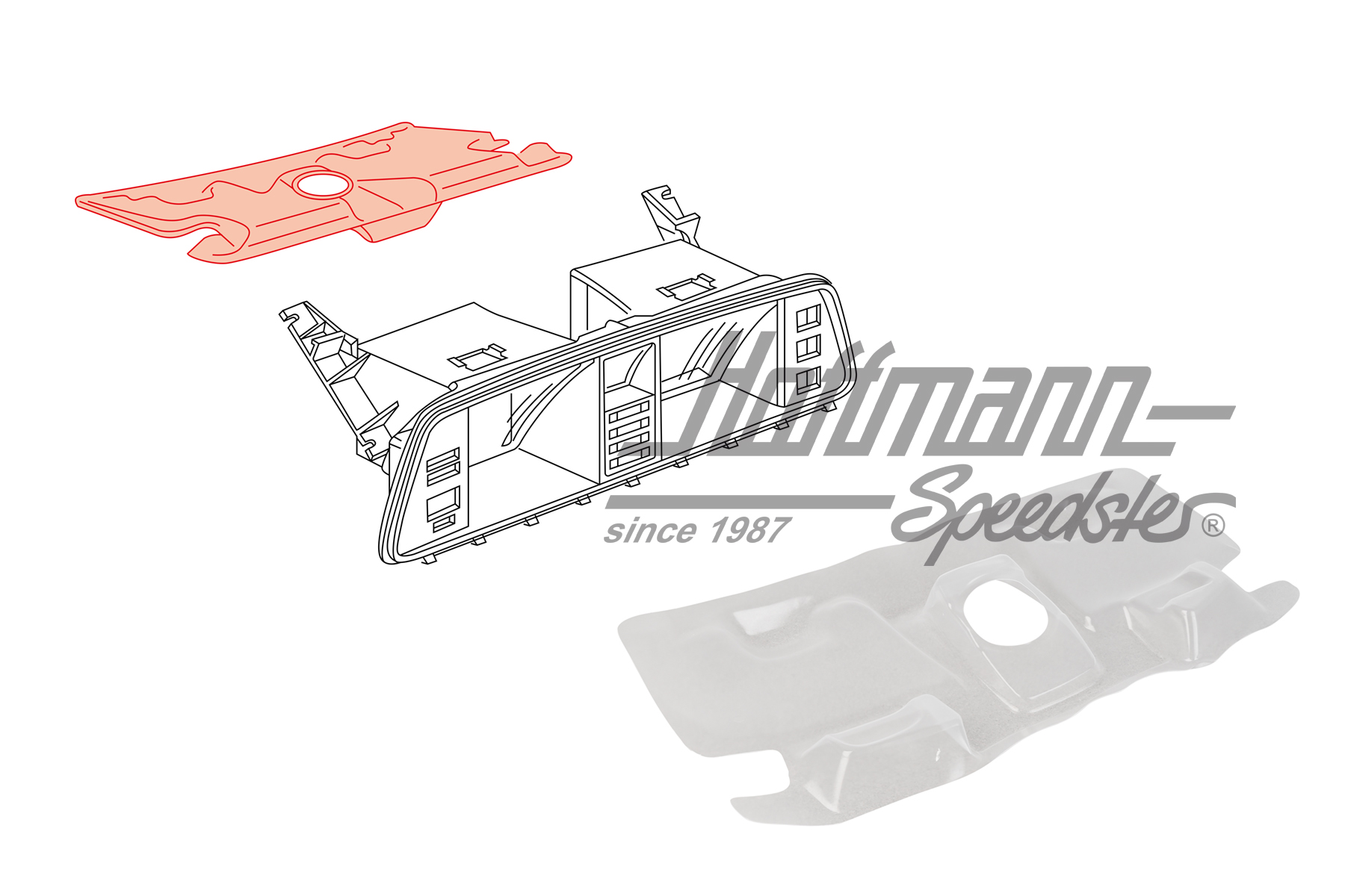 Pellicola protettiva, alloggiamento strumenti, Furgone T3 | 251 957 085 B | 360-0168-24