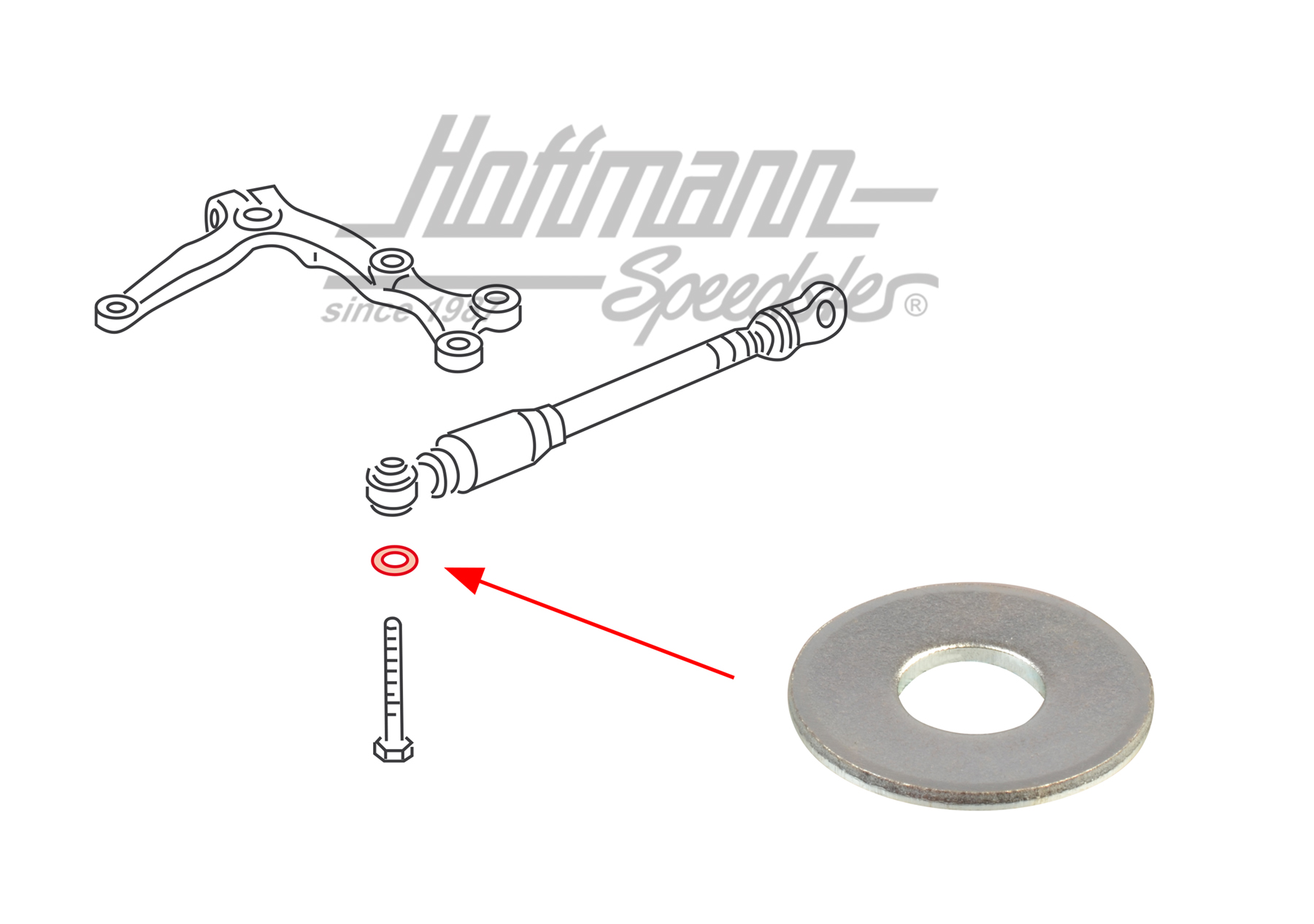 Rondella, ammortizzatore di sterzo, T1/T2 | 211 415 939 | 089-3060-40