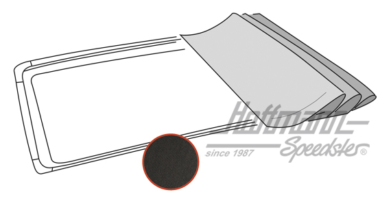 Fodera per tetto pieghevole, Golf 2, Sonnenland, nera | --------- | 208-5582-10