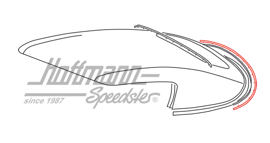 Listello da inchiodare, sotto lunotto, 59-67                                                        