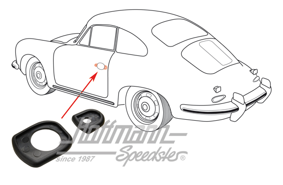 Sottomaniglie, Porsche 356 B/C, sinistra/destra                                                     