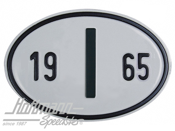 Targa sigla internazionale "I" (ITALIA), "1965", alluminio |  | 020-2402-65