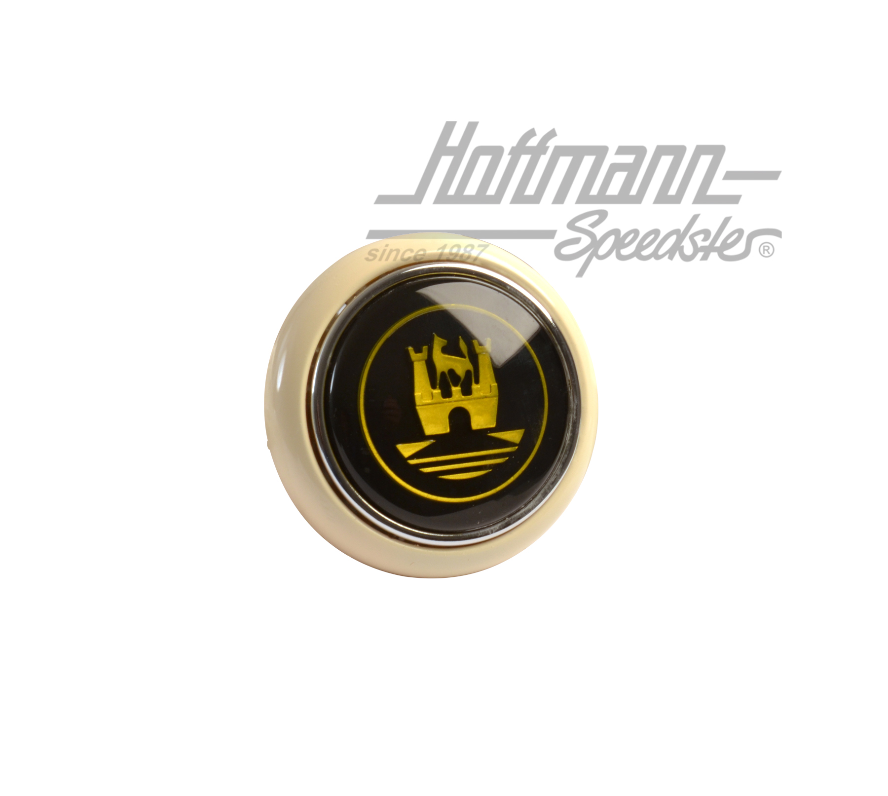 Bottone di clacson, avorio/nero/dorato, 55-67 | 211 951 669 IBG | 020-1882-19