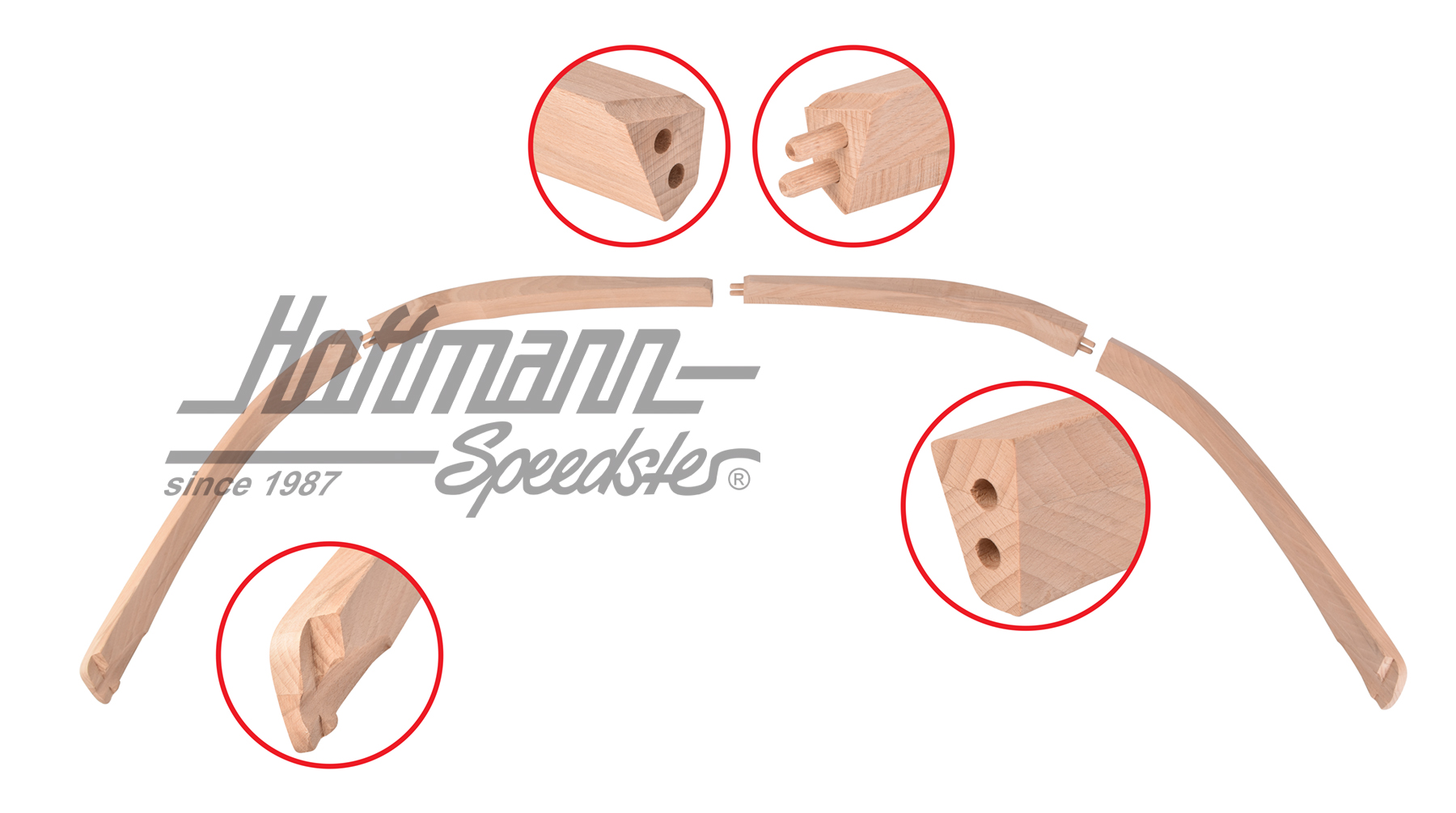 Centina sotto vetro posteriore, di 4 pezzi | 151 813 915 E | 020-4626