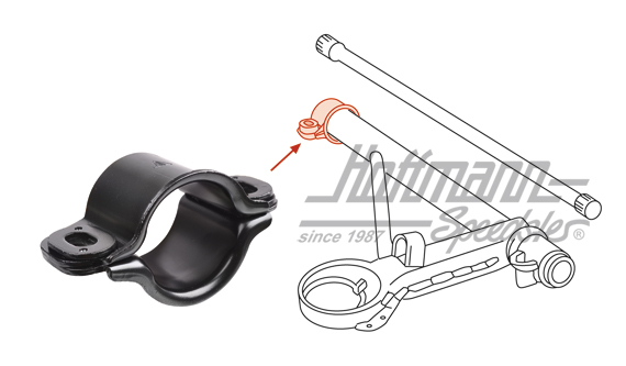 Supporto, braccio trasversale, anteriore,  esterno, 911/914
                                       