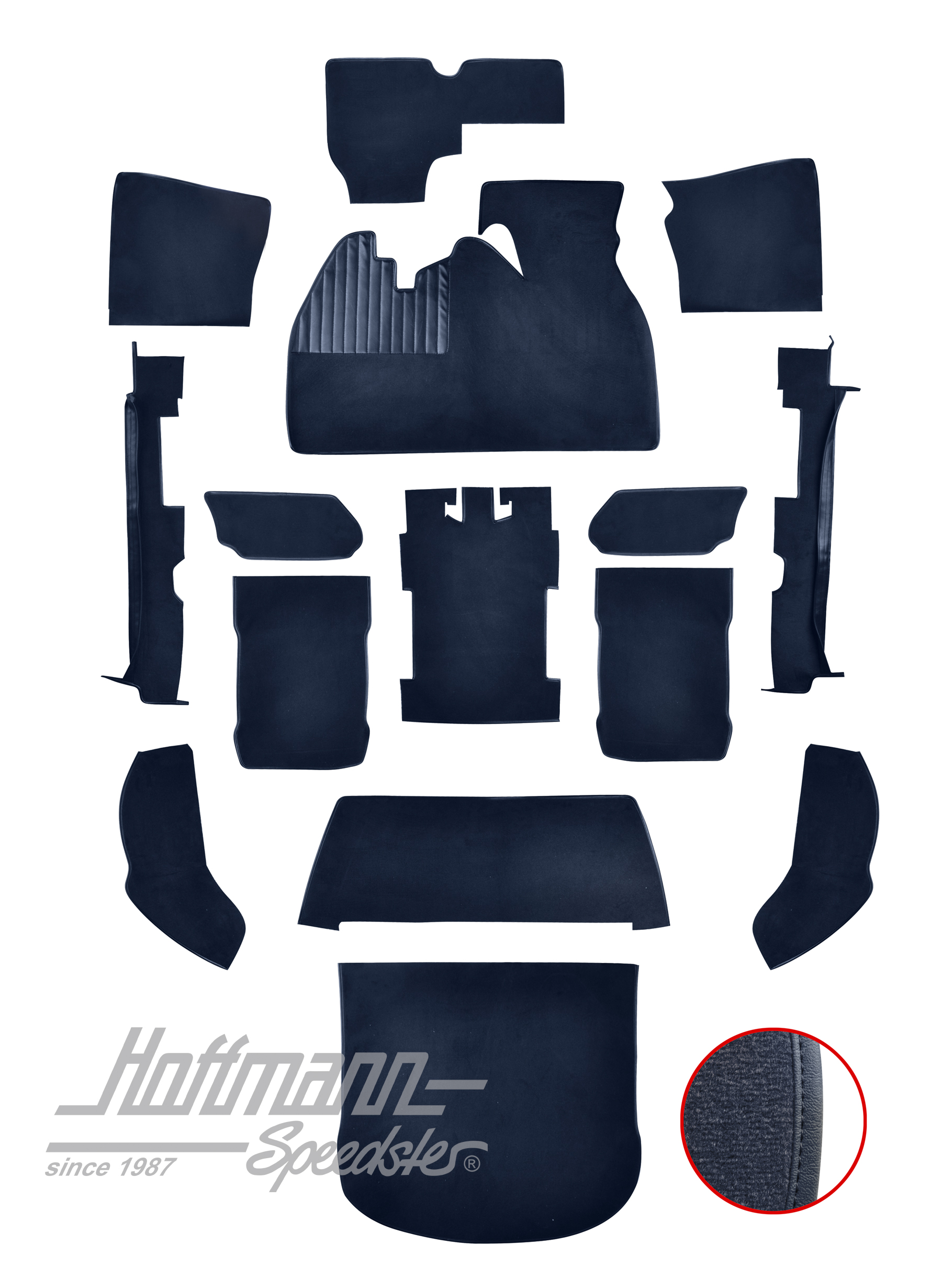 Set tappeti, Maggiolino Berlina, 1303, blu |  | 026-5724