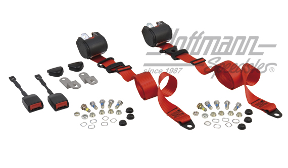 Cintura di sicurezza automatica, anteriore, Berlina / Cabriolet, rosso |  | 045-9180-05