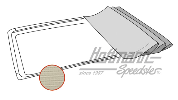 Fodera per tetto pieghevole, Golf 2, VTR, bianca | --------- | 208-5580-50