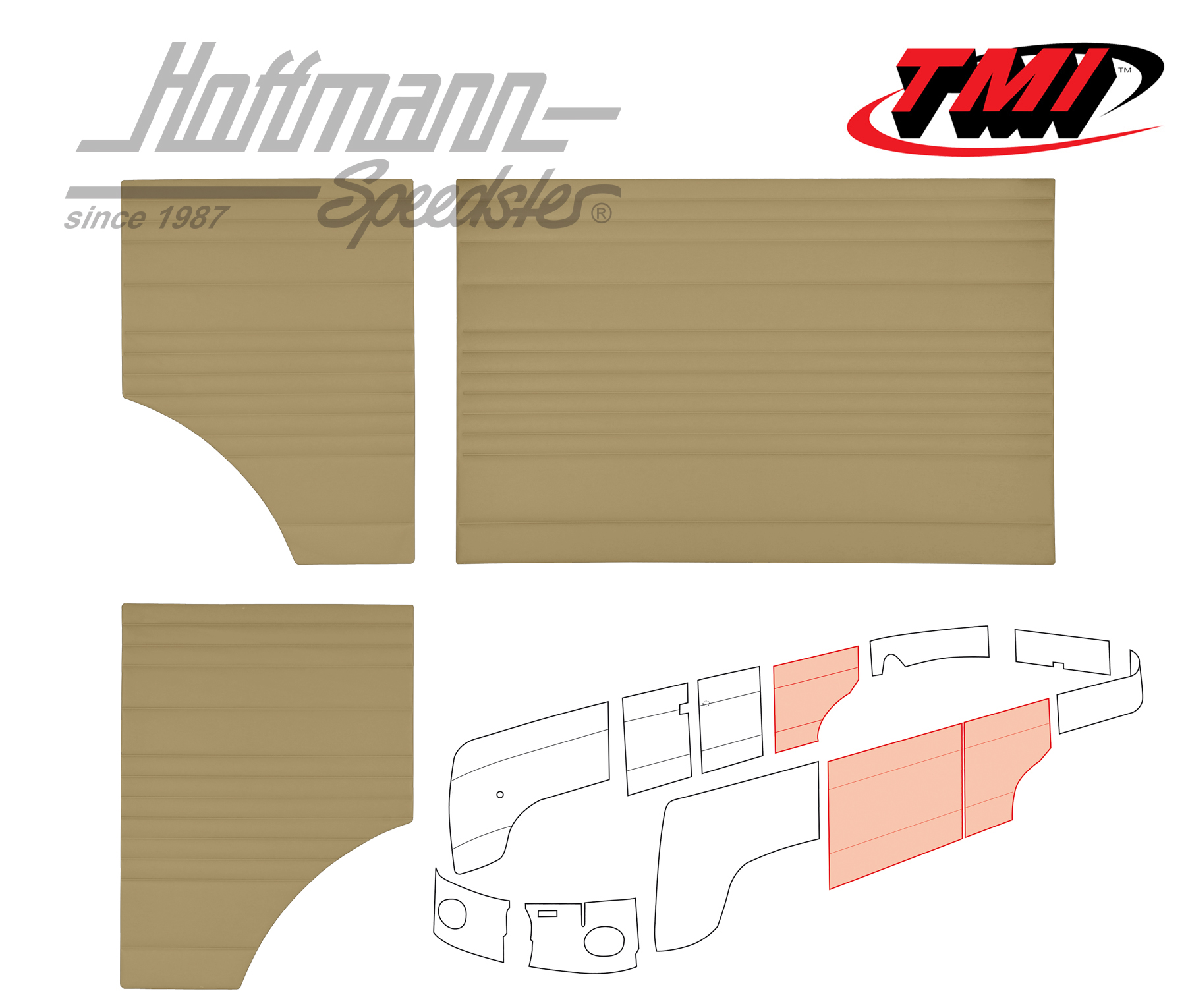 Pannelli laterali, centro, 62-67, beige | 10-2143-14 | 098-0578-05