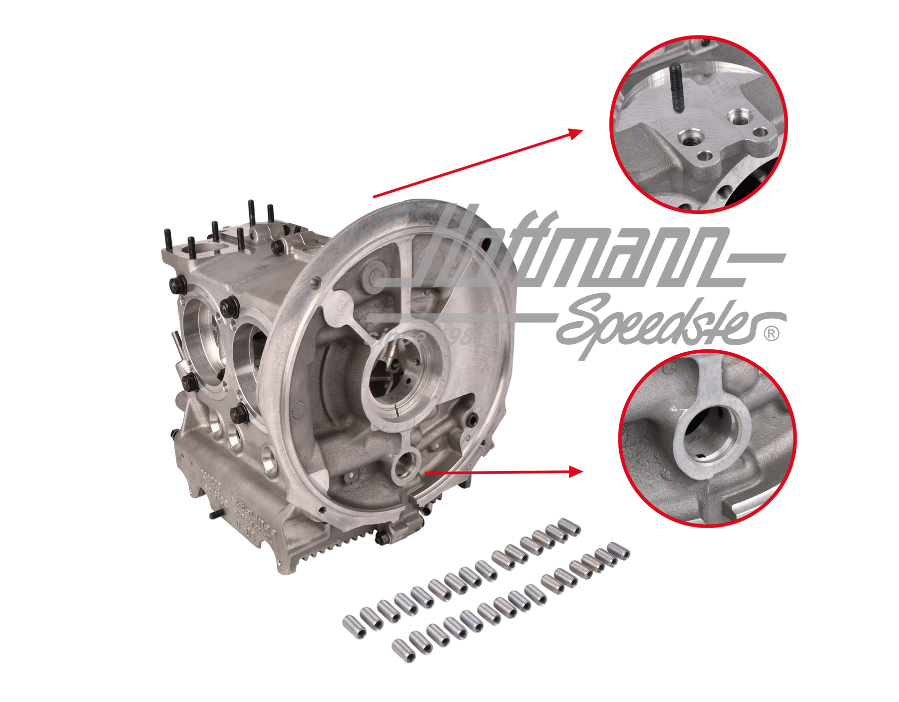Basamento, 90.5/92mm, corsa 69-84, ALU | 043 101 025 ALU 96mm | 010-0003-50