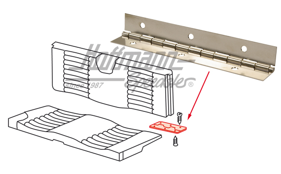 Cerniera, schienale posteriore, Karmann Ghia Coupé | 143 885 571 A | 066-1204