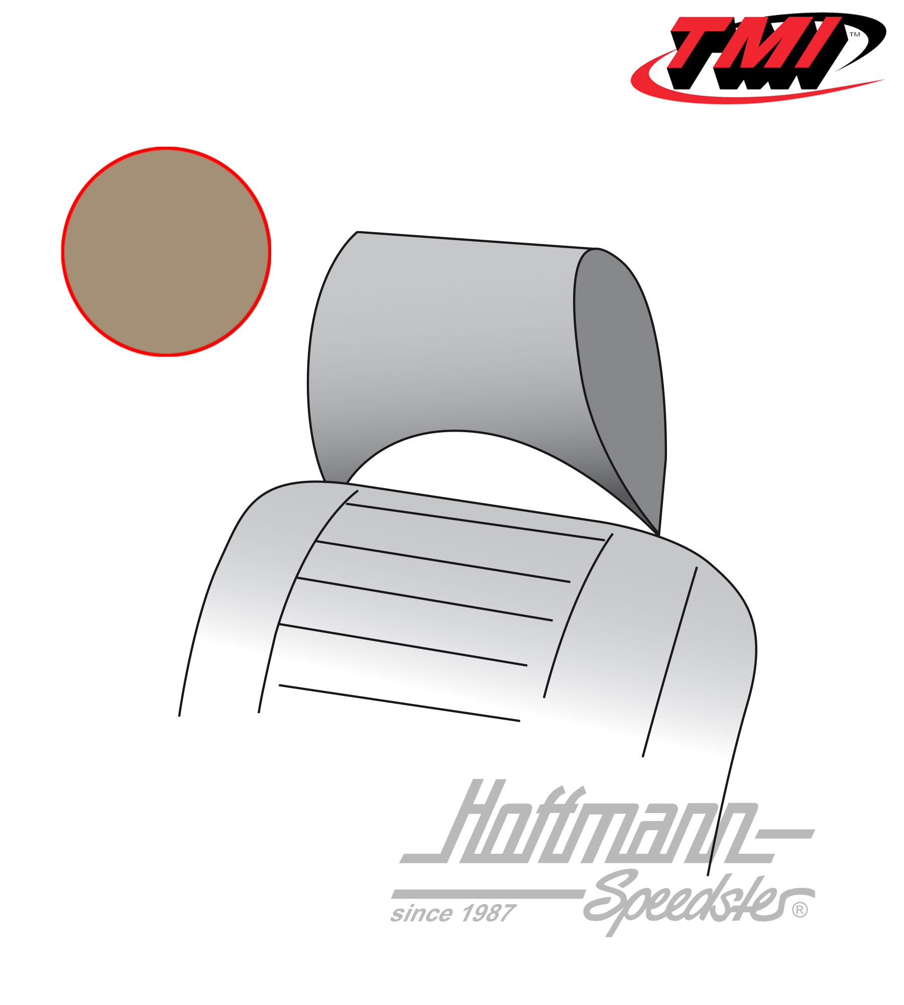 Copri poggiatesta, Furgone T2, 73-76, beige | 43-2130-14 | 098-0640-20