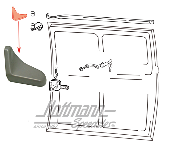 Copertura, guida di rulli, superiore, destra, grigio | 211 843 486 A M60 | 097-1038-22