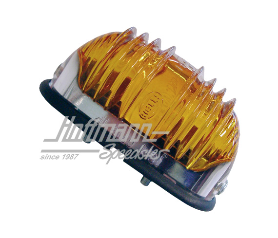 Lampeggiante rigato, bordo cromato, arancio (grande) | 211 953 061 B | 020-4463