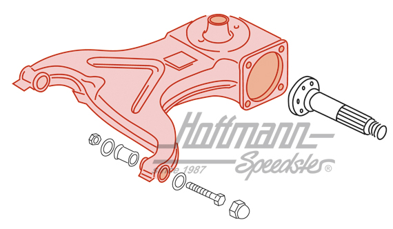 Guida dell'assale, posteriore, Furgone T3, sinistra
                                               