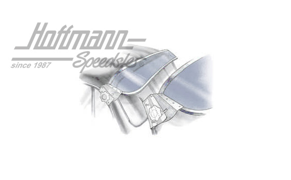 Parasole esterno,  Furgone T1, 10.52-7.67, nerofumo | Bus T1 52-67 rauch | 089-6825