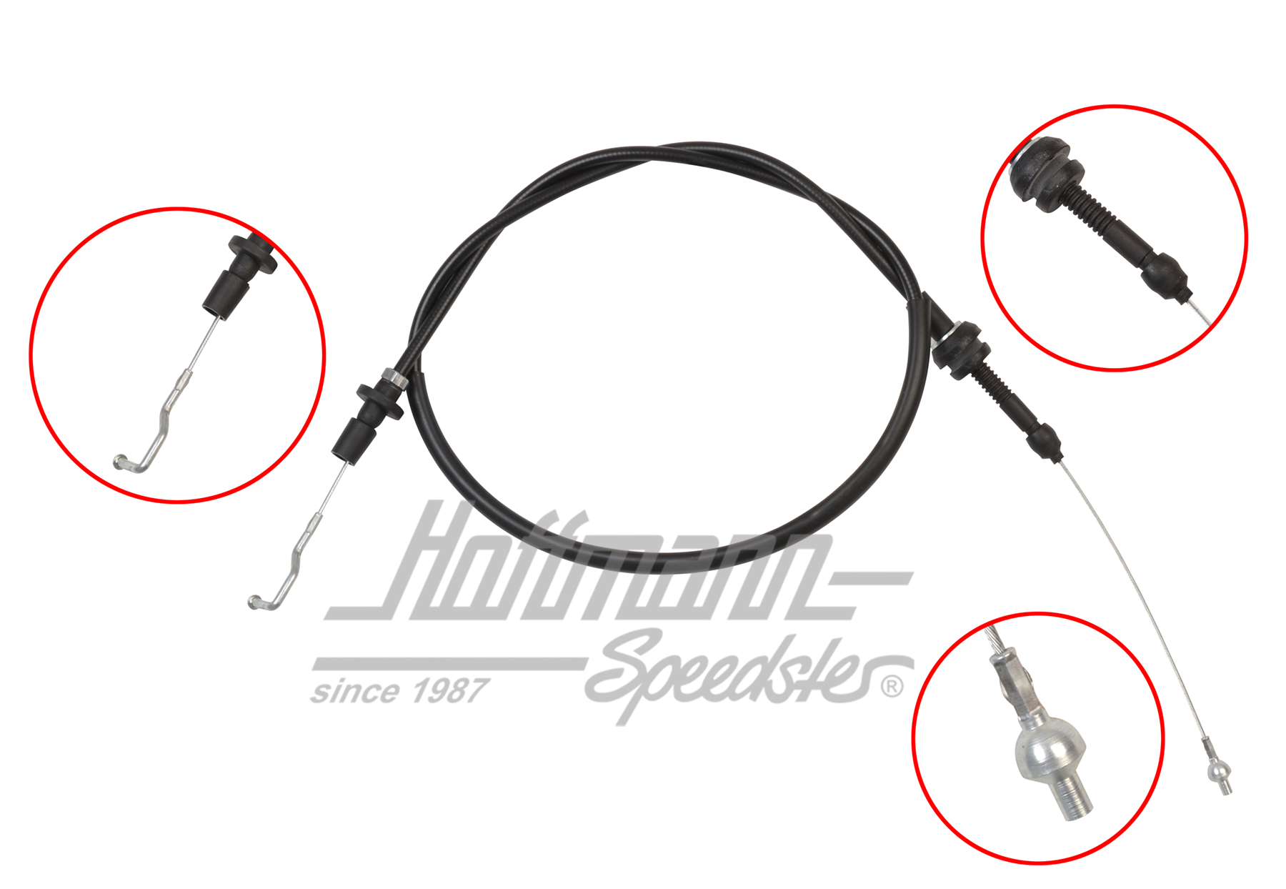 Cavo acceleratore, Furgone T4, 2.0, 9.90-6.03 | 701 721 555 J | 407-1004