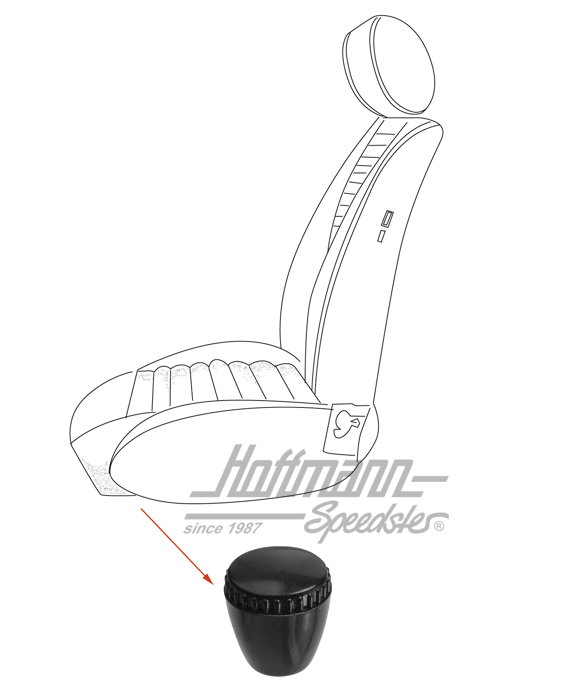 Pulsante, regolazione del sedile, nero (antico) | 111 881 251 B | 055-7078-10