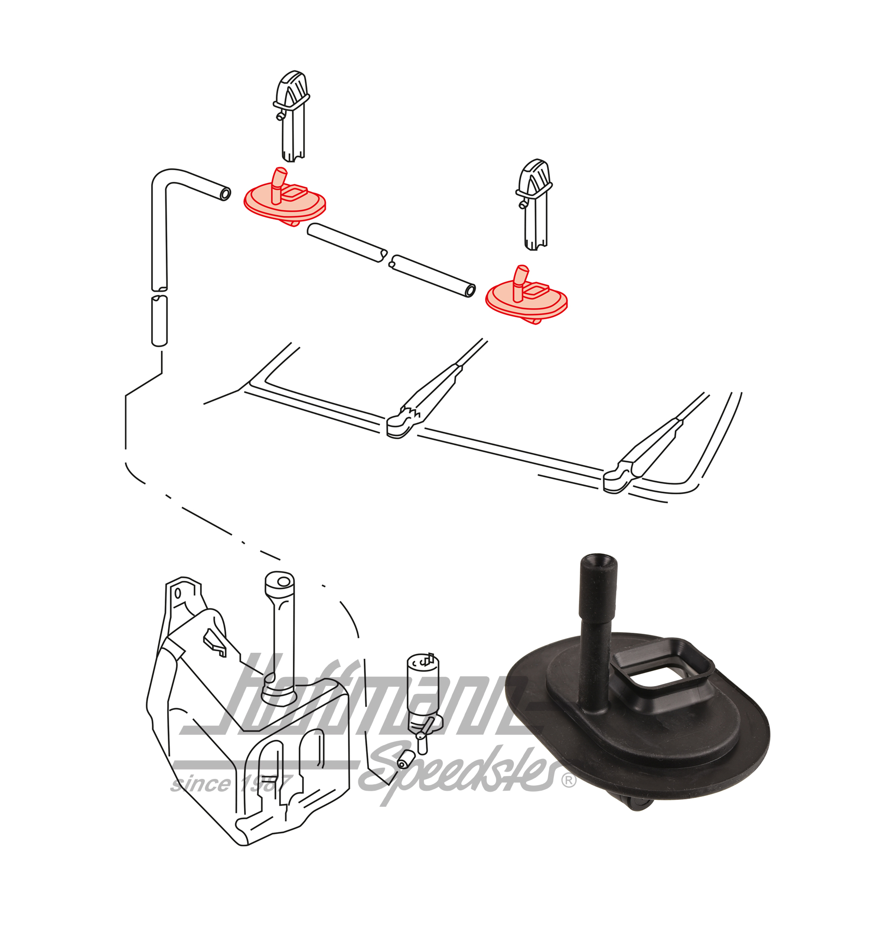 Becuccio, ugello, Furgone T4 | 7D1 955 997 | 409-5020