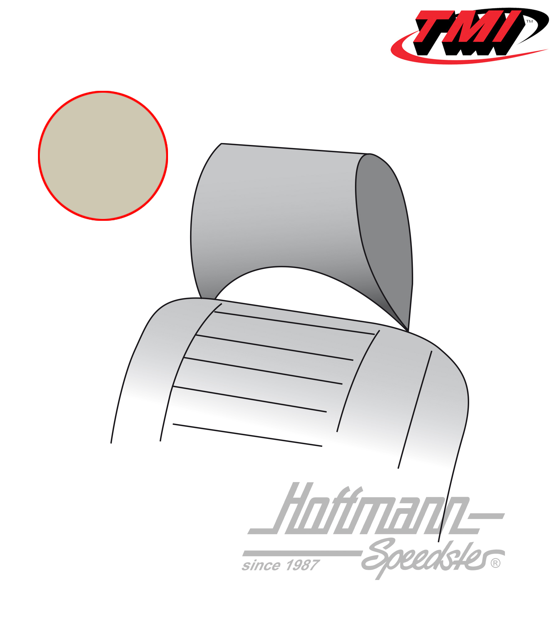 Copri poggiatesta, Furgone T2, 73-76, bianco antico | 43-2130-15 | 098-0640-50