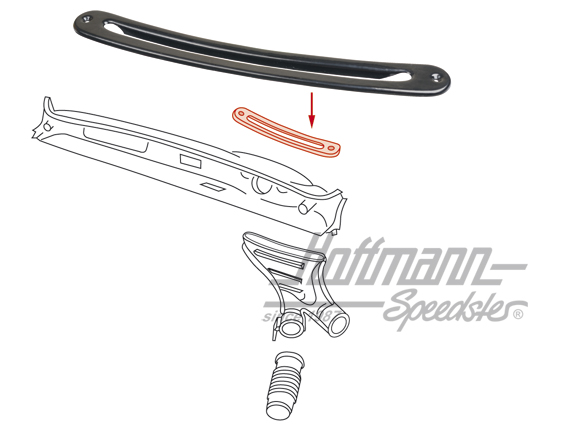 Schermo aria calda, cruscotto, 70-71 | 141 255 481 A | 066-0123-10