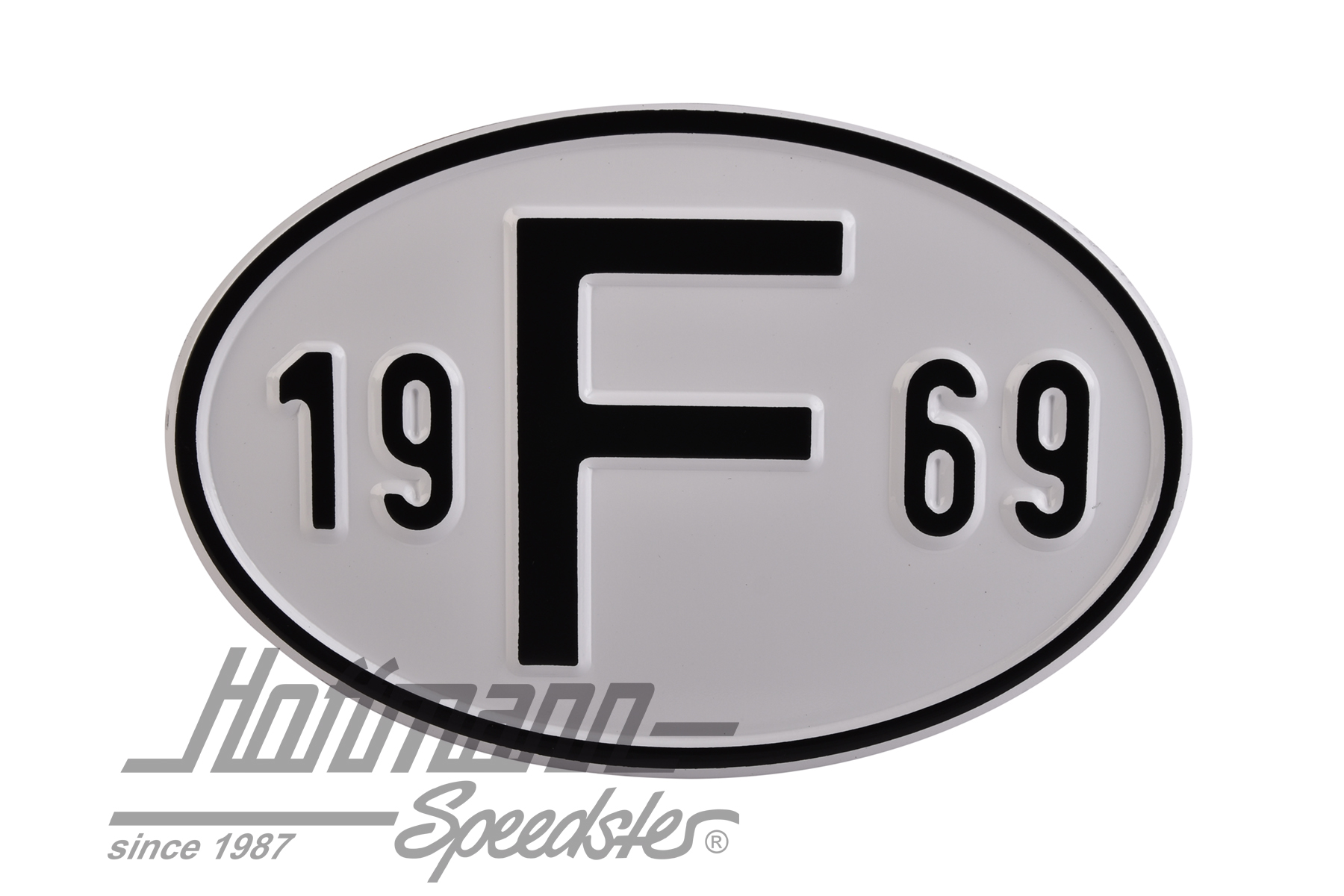 Targa sigla internazionale "F" (Francia), "1969", alluminio |  | 020-2399-69
