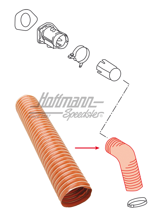 Tubo flessibile, cassa valvole riscaldamento/scambiatore di calore                                  