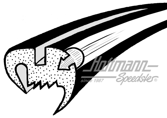 Guarnizione parabrezza, Cabriolet, 8.57-7.64 |  | 020-4836