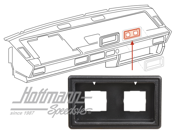 Copertura, interruttore
 climatizzatore, nera | 253 919 385 A | 360-0230-08