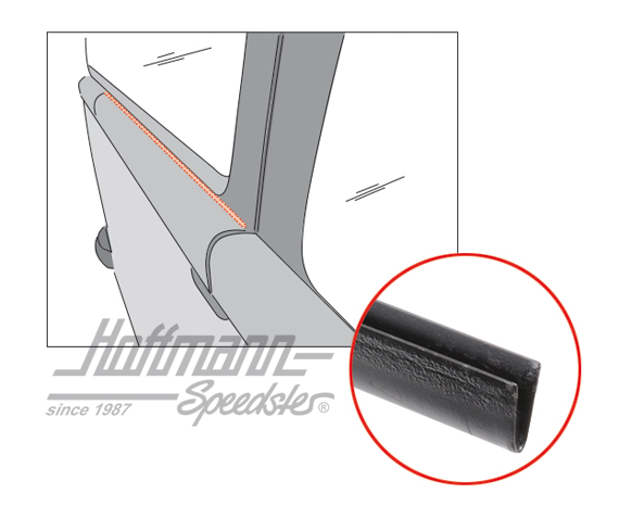 Guida di serraggio, copertura pannello latrale (lungo) | 211 843 818 lang | 096-0558-10