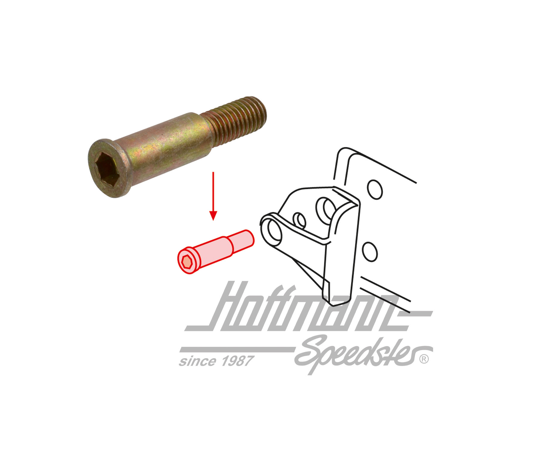 Bullone di chiusura, porta anteriore, Furgone T3, 5.79-7.81
 | 251 837 035 | 360-4132-08