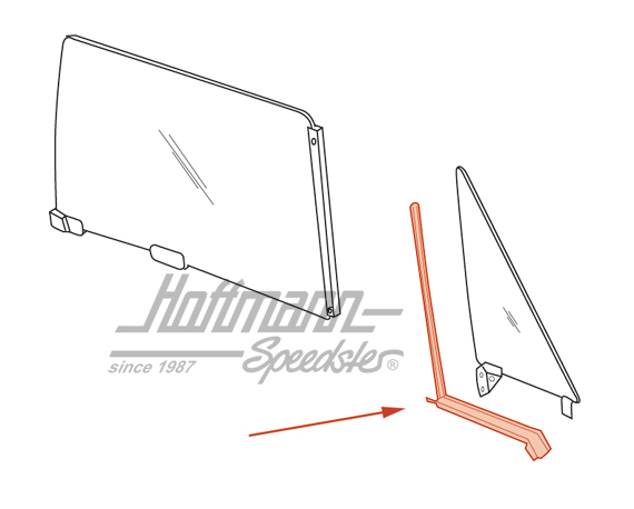 Guarnizione deflettore, 914, destra
                                                               