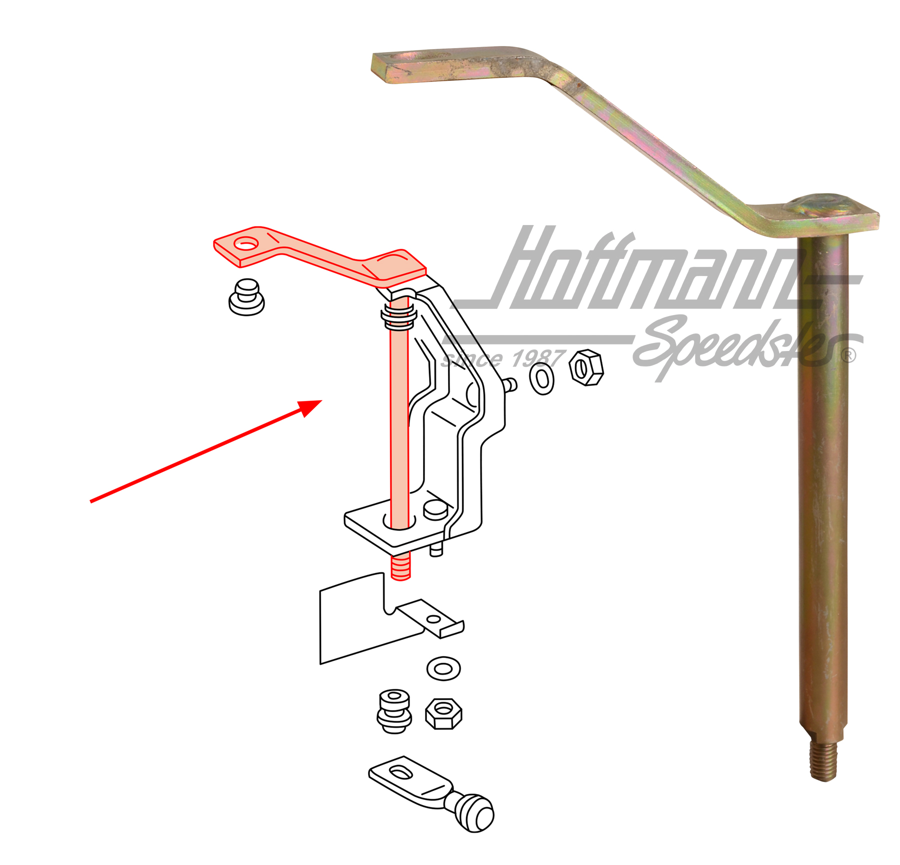 Albero di deviazione, Golf 1, 1.5-1.8 | 171 711 173 | 170-2110-30