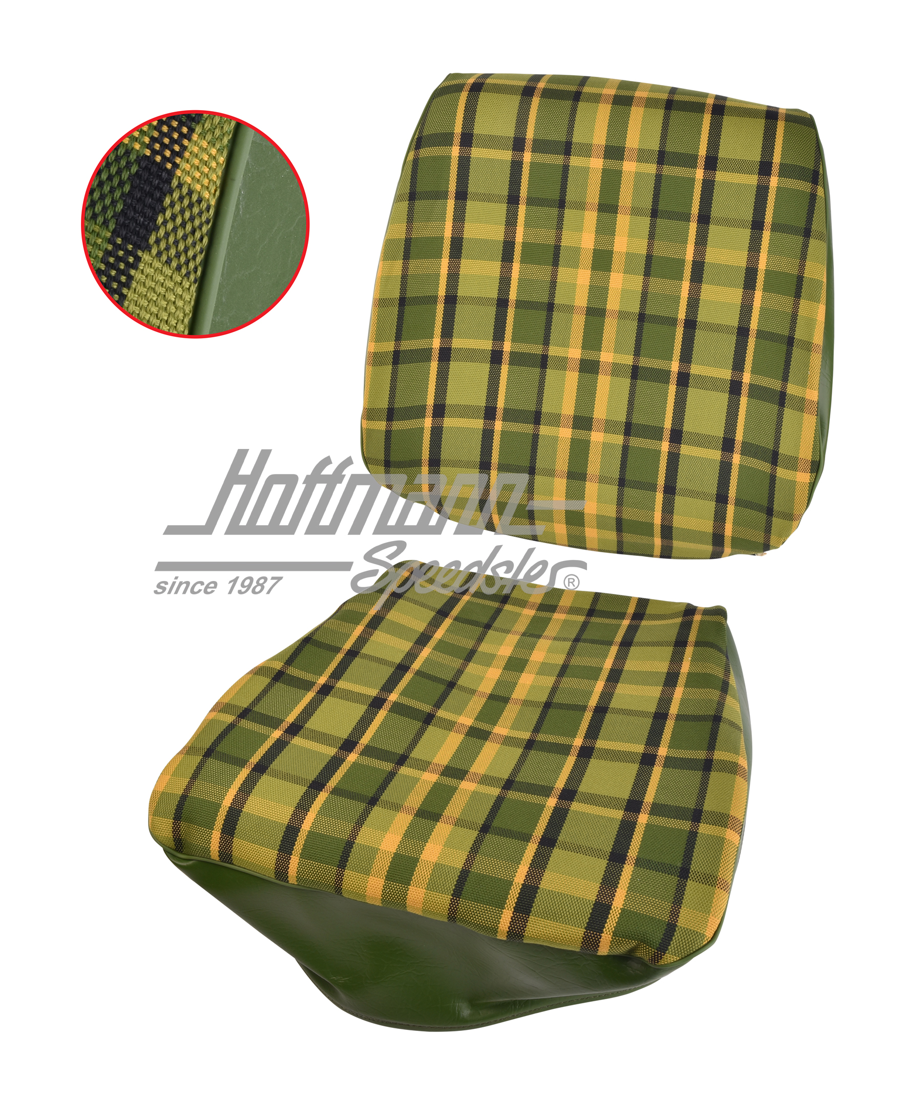 Coprisedile, Westfalia, verde/giallo, 74-79                                                         