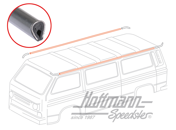 Modanatura grondaia
, nera, sinistra / destra | 251 853 707 D 1BG | 370-7130