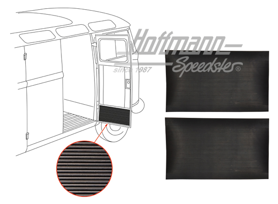 Pannelli, gomma, porta ribaltabile interna | 221 867 025 | 097-9990-08