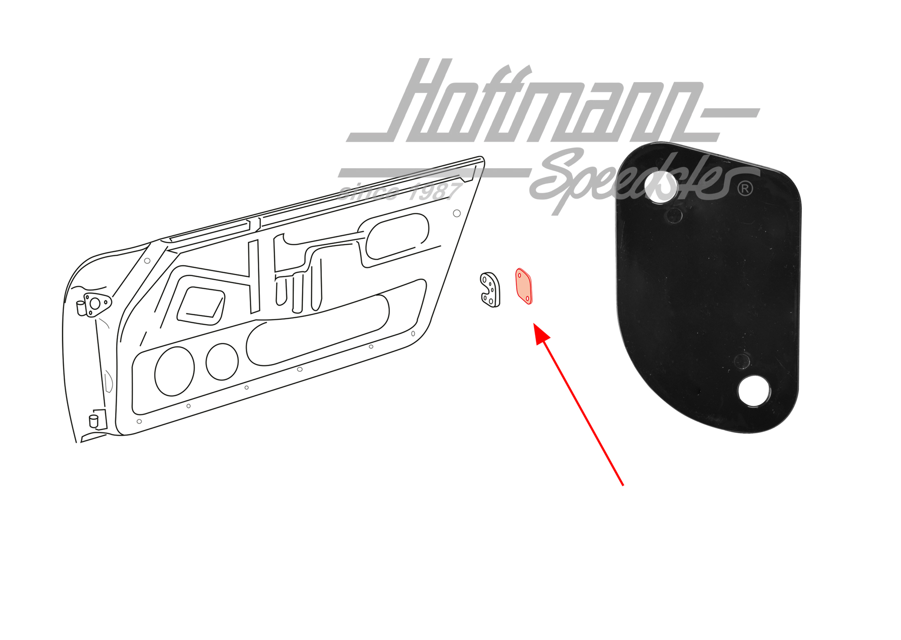 Supporto, piastra di blocco, 65-94, 1mm                                                             