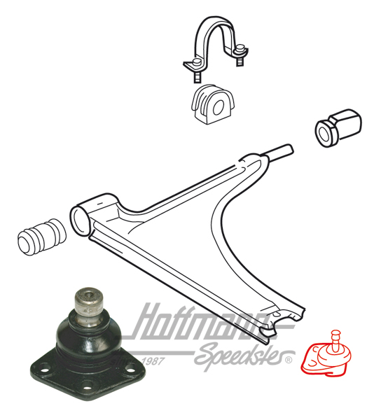 Guida articolata, braccio trasversale, 17mm | 171 407 365 F | 140-0625