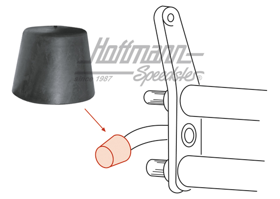 Tampone di gomma tra braccio supporto, -7.65                                                        