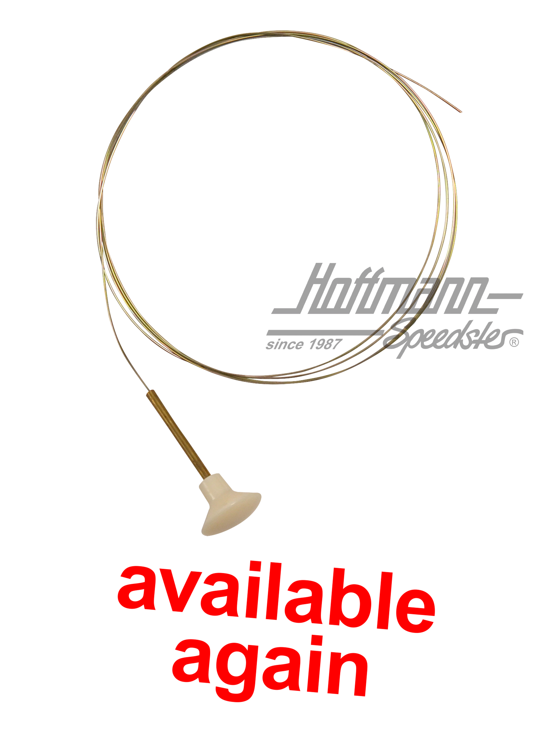 Cavo trazione cofano, anteriore/posteriore, bianco | 143 827 531 B WH | 066-1300-08