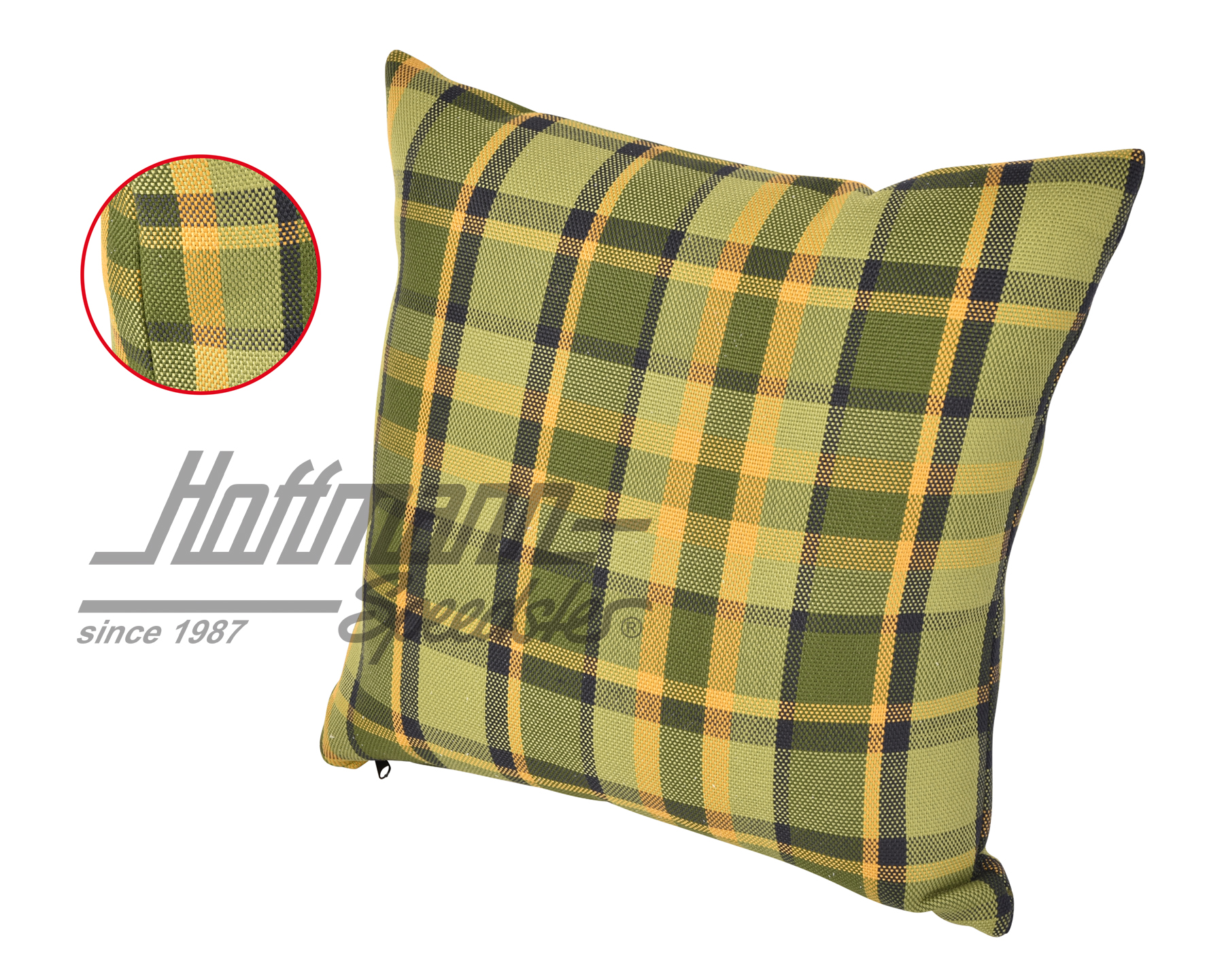 Cuscino, Westfalia, verde/giallo, 39x39cm |  | 098-1310-56