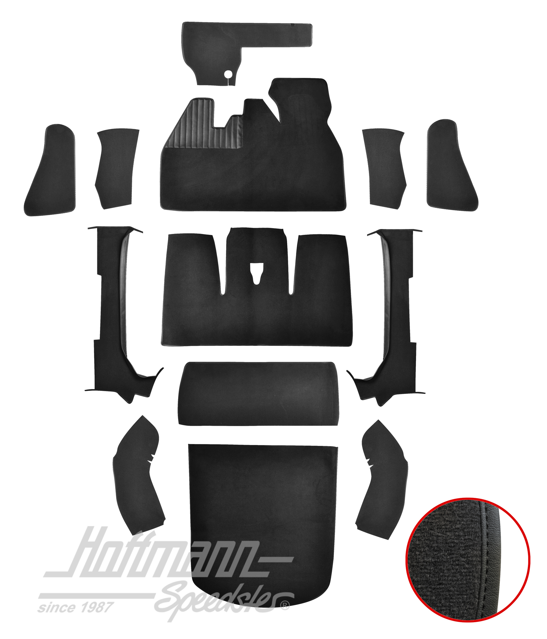 Set tappeti, Maggiolino Cabriolet, 1302, nero |  | 026-6021