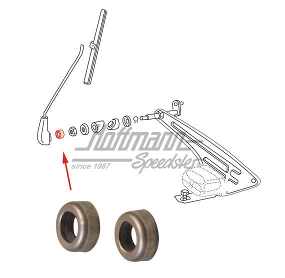 Copertina albero tergicristallo, -7.57, (Metallo) | 113 955 275 A | 020-5184-06