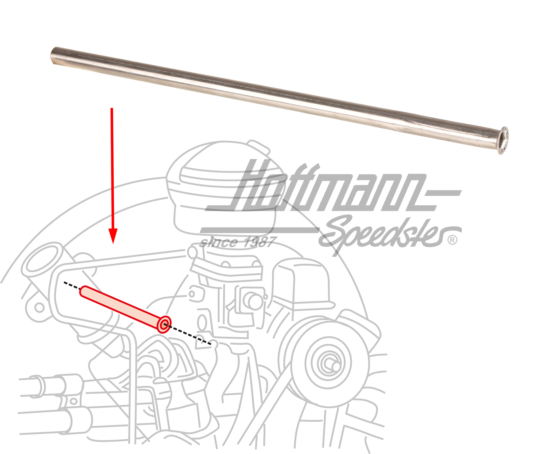 Condotto guida cavo dell'acceleratore/cassa ventilazione, 1.66- | 043 129 893 | 020-3219-10