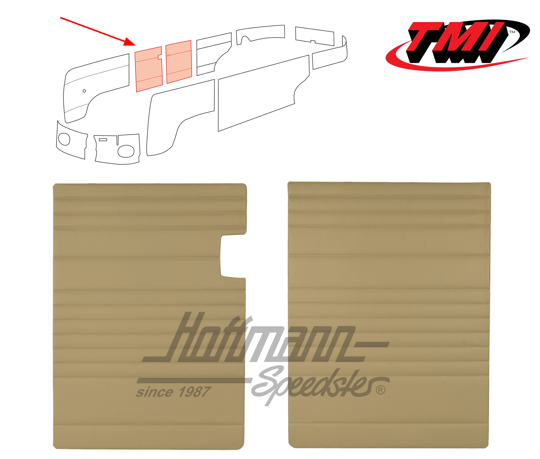 Pannelli porte ribaltabili, 55-67, beige | 10-2113-14 | 098-0570-05