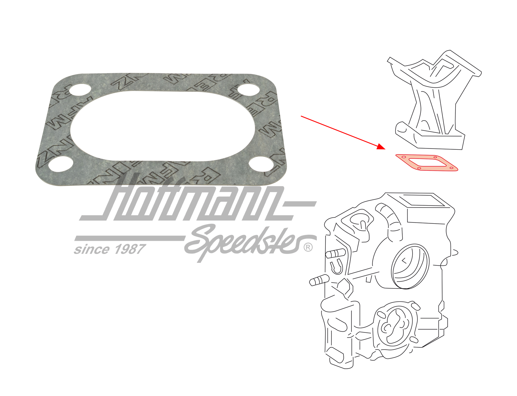Guarnizione, supporto generatore, 356/912                                                           