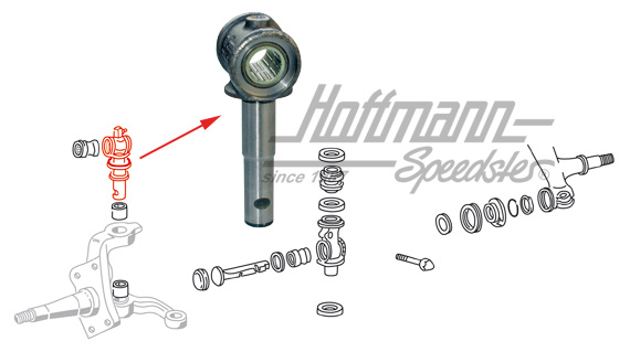 Bullone del cuscinetto, fuso ad asse, superiore, 22 mm | 211 405 367 C | 089-3040-16