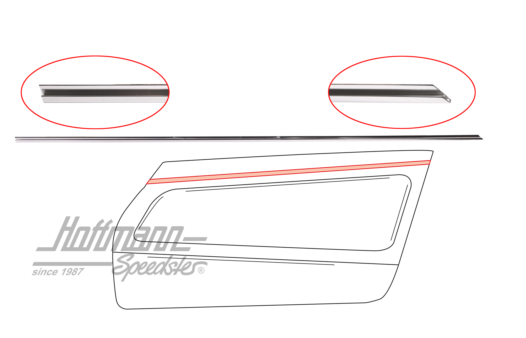 Modanatura, rivestimento della porta, 65-69, destra                                                 